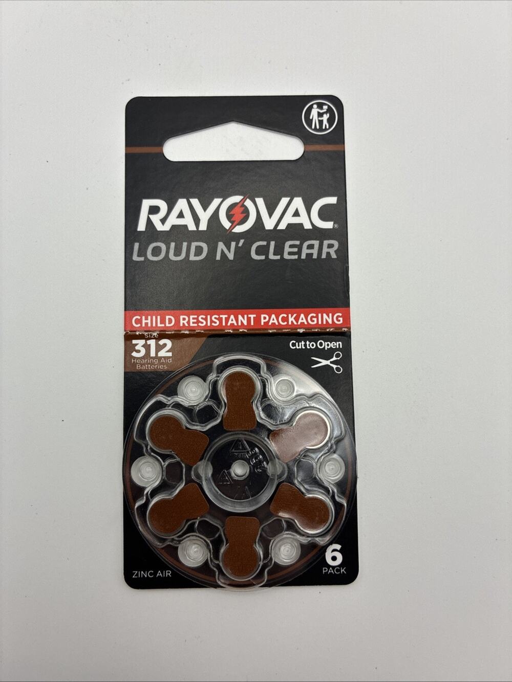 Rayovac Loud & Clear Hearing Aid Batteries, SIZE 312 Fast Shipping 07/2028